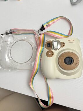 Fujifilm Instax Mini 7c Instant Camera Bundle w/ Case, Strap & Batteries